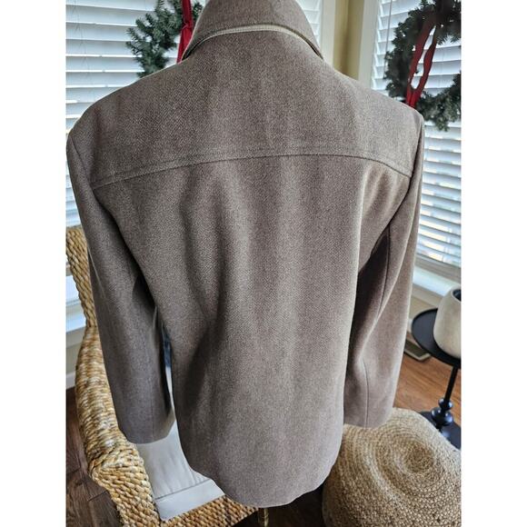 J. Crew Wool Blend Jacket Women's Size S Brown Preppy Outdoors - Picture 6 of 10